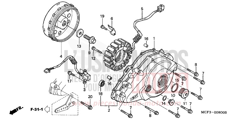 GENERATRICE von VTR1000 SP-2 ROSS WHITE (NH196B) von 2003